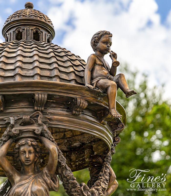 Bronze Fountains  - The Temple Of Athena Bronze Fountain - BF-293